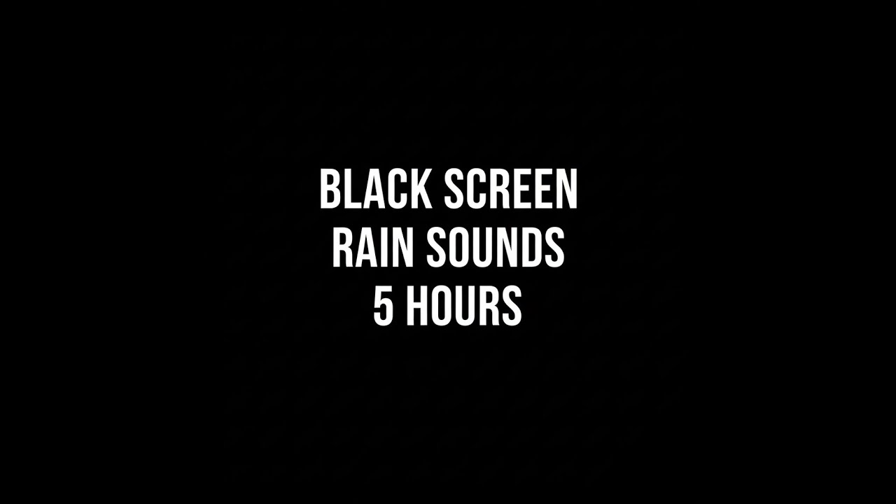 BLACK SCREEN Rain Sounds (5 HOURS) | Deep Sleep & Relaxation | SENVOR