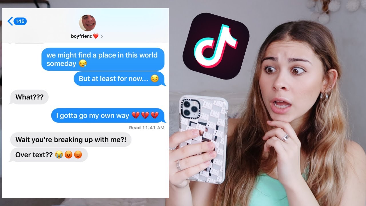 TIKTOK SONG LYRIC TEXT PRANK On My Boyfriend!