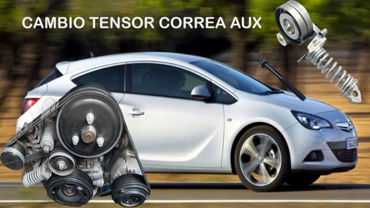 Como cambiar el tensor de la correa auxiliar de un Opel Astra J