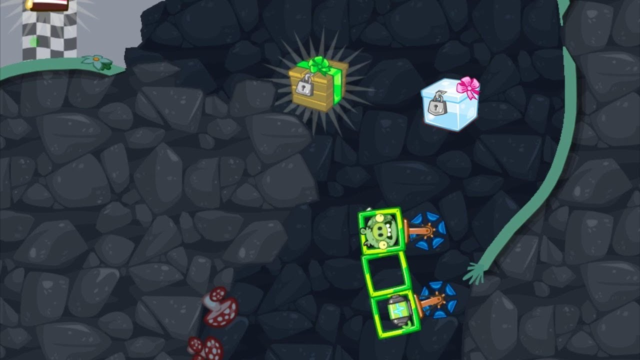 Bad Piggies - ZOMBIES PIG CLIMBING WALL THEN RUSHING TO CRATE!