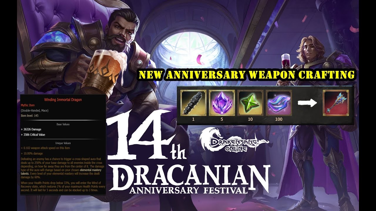 Drakensang Online Anniversary Event Mythical Weapon Crafting*WAR