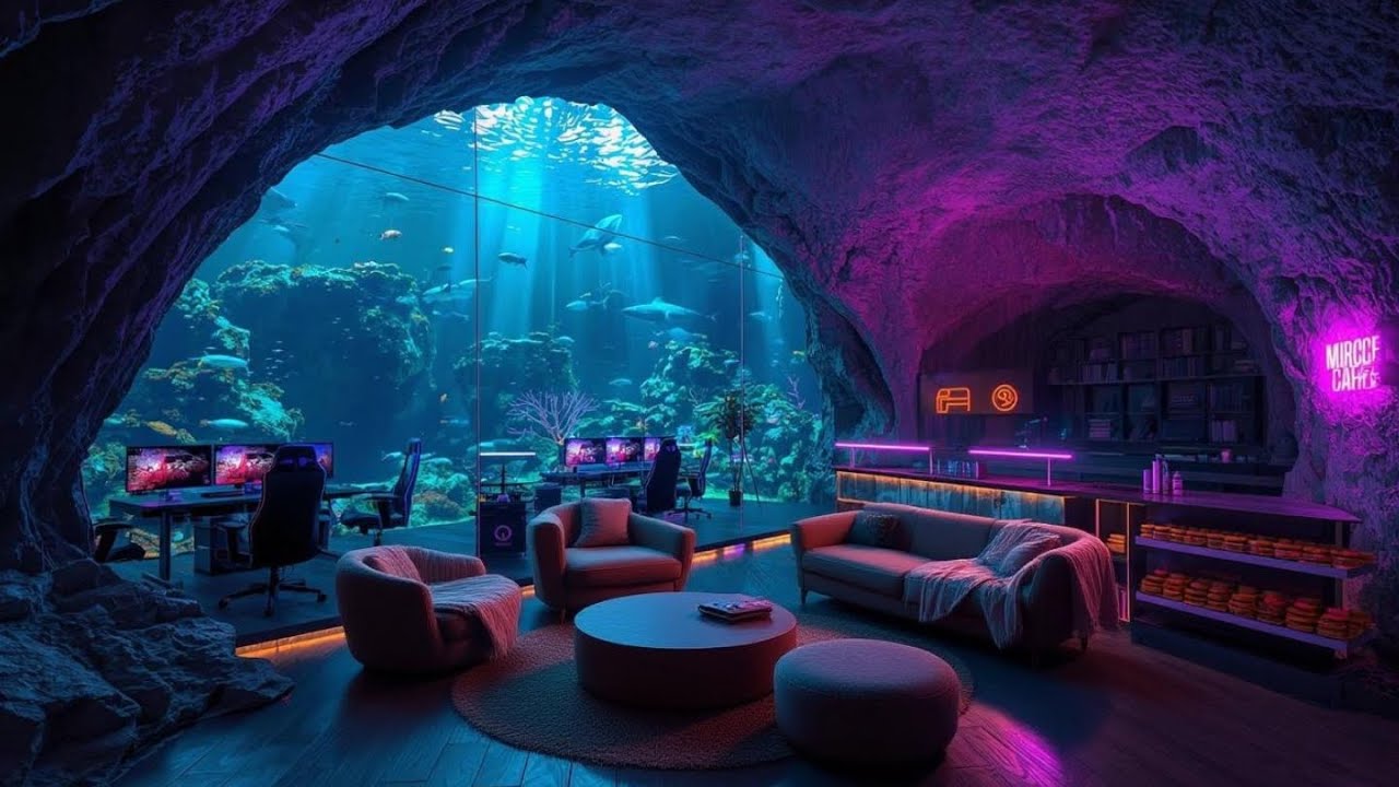 Soft Dreamspace 🌙 Underwater Café Bubbles (3 Hours)