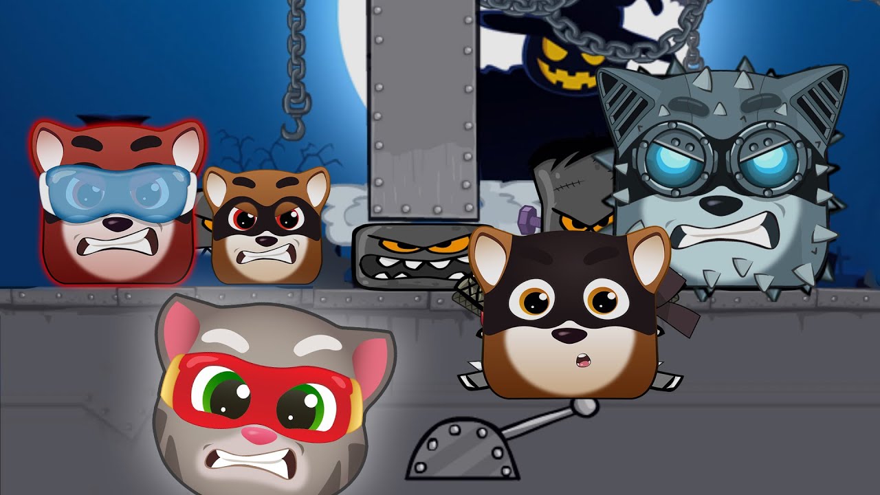 Red Ball 4 Fusion Battle Super Tom Vs All Raccoon Boss | Talking Tom Gold Run