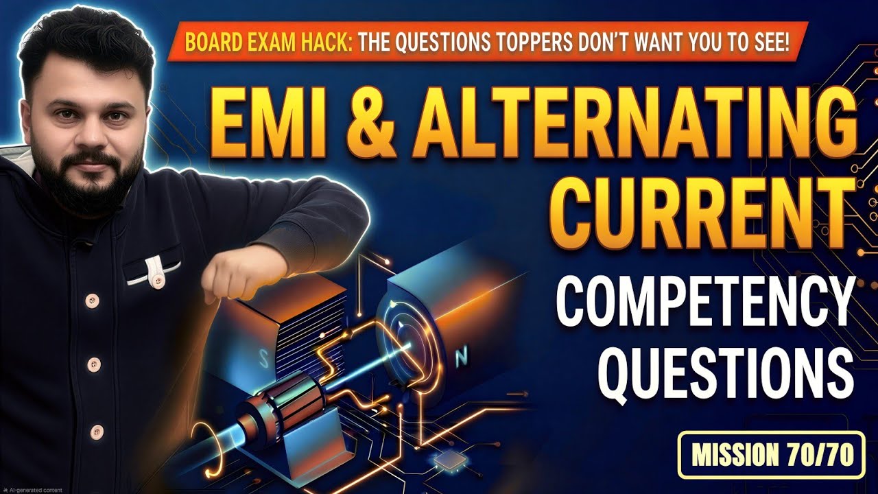 Ch-6 & 7 | EMI & ALTERNATING CURRENT | Competency Based Questions| CBQ | CBSE | ISC | 2026