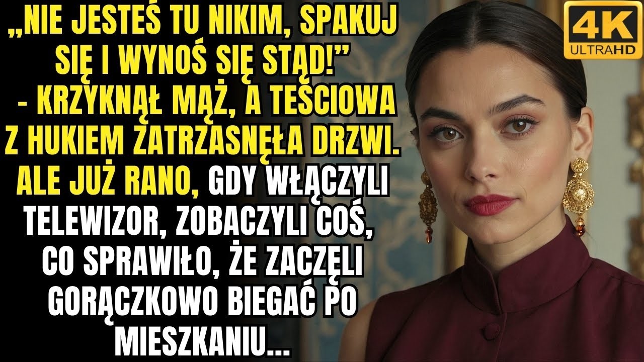 „Nie jesteś tu nikim, szykuj się i znikaj!” – krzyknął mąż, a teściowa z hukiem zatrzasnęła drzwi