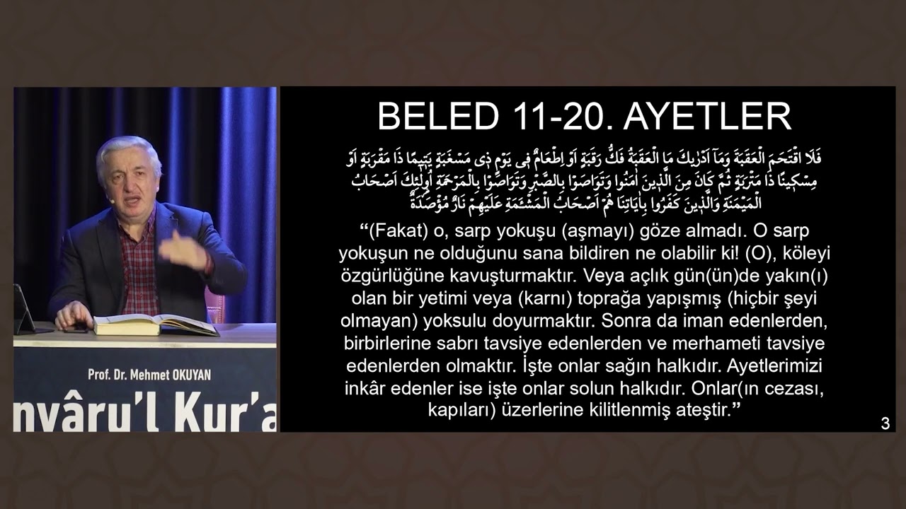 Envâru’l Kur'an 102. Ders - Prof.Dr. Mehmet Okuyan
