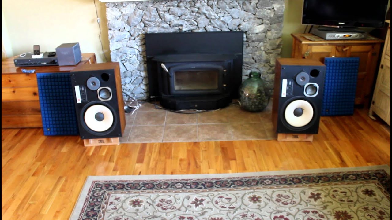 JBL L100 Speakers (No Grills On), NEC 1300 Pre-amp, Carver M-400t Magnetic Field Amp