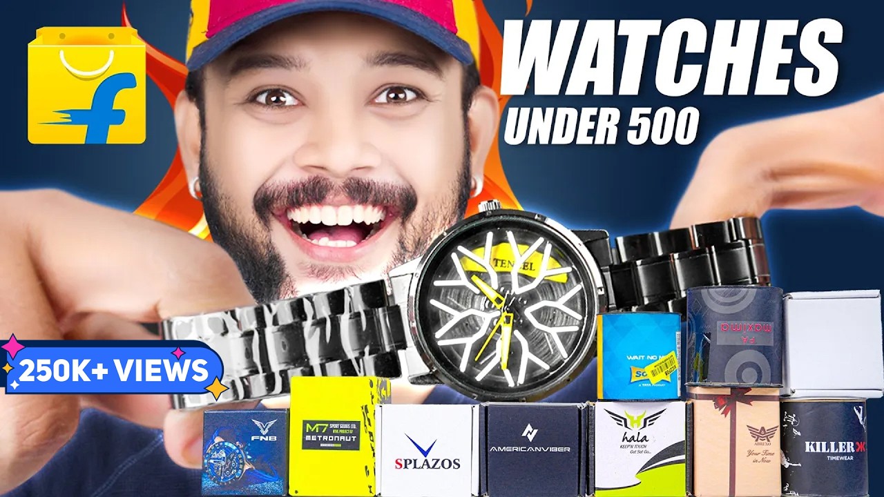 10 Best Budget Watch Under 500 for College 🔥 Men Watch Flipkart Haul Review 2025 | One Chance