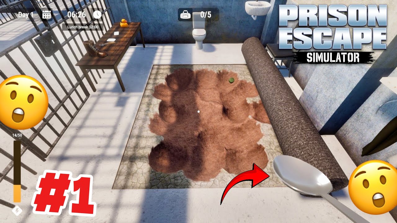ESCAPING PRISON WITH A SPOON | PRISON ESCAPE (Day 1-5) #1