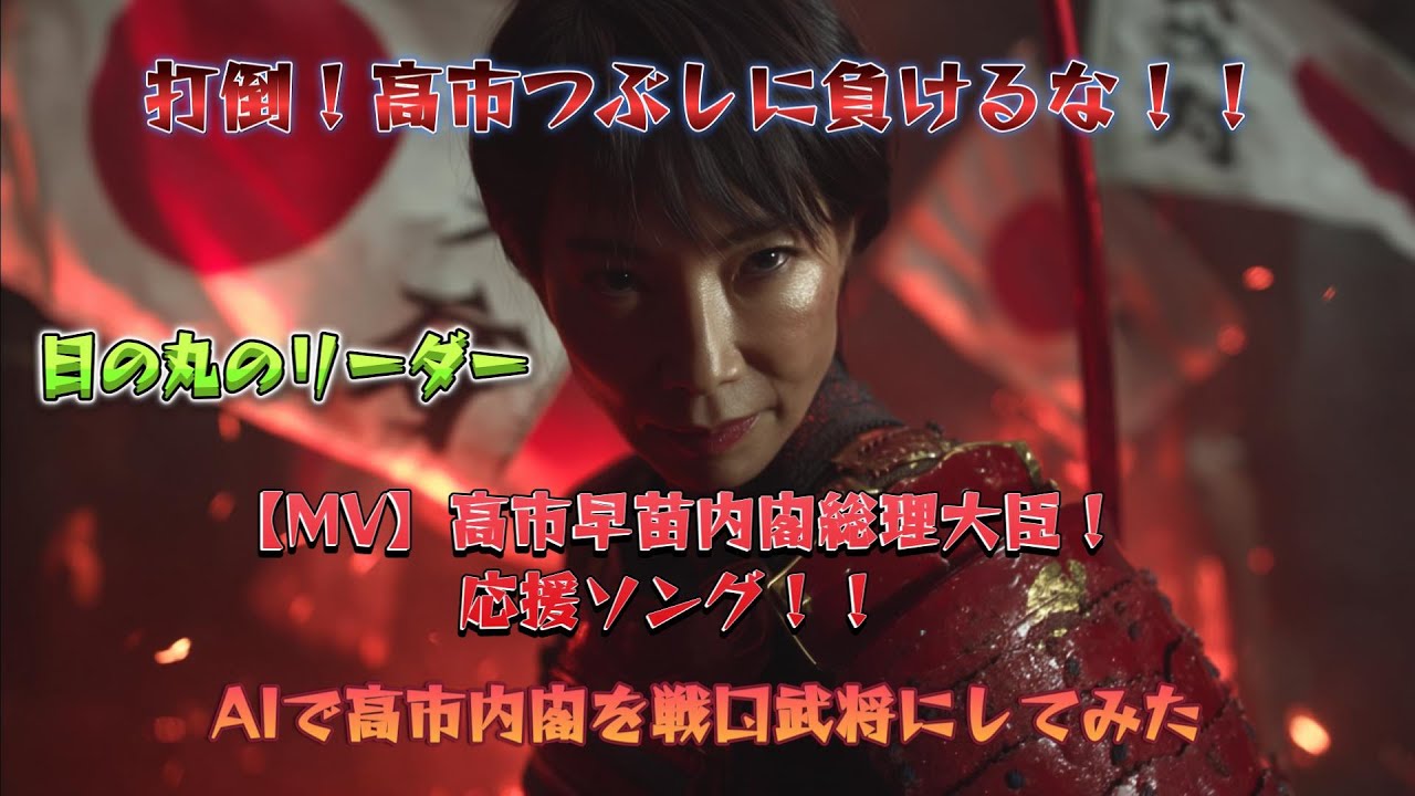 《紅の総大将》新しい季節を切り開け！高市早苗内閣総理大臣!応援ソング!!MV