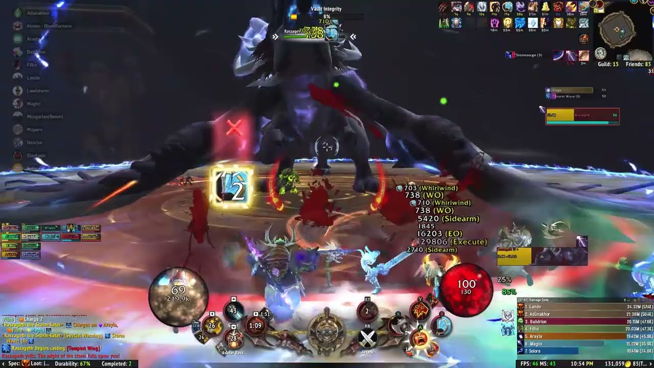 Raszageth (Normal) - Nexus - Fury Warrior Controller POV