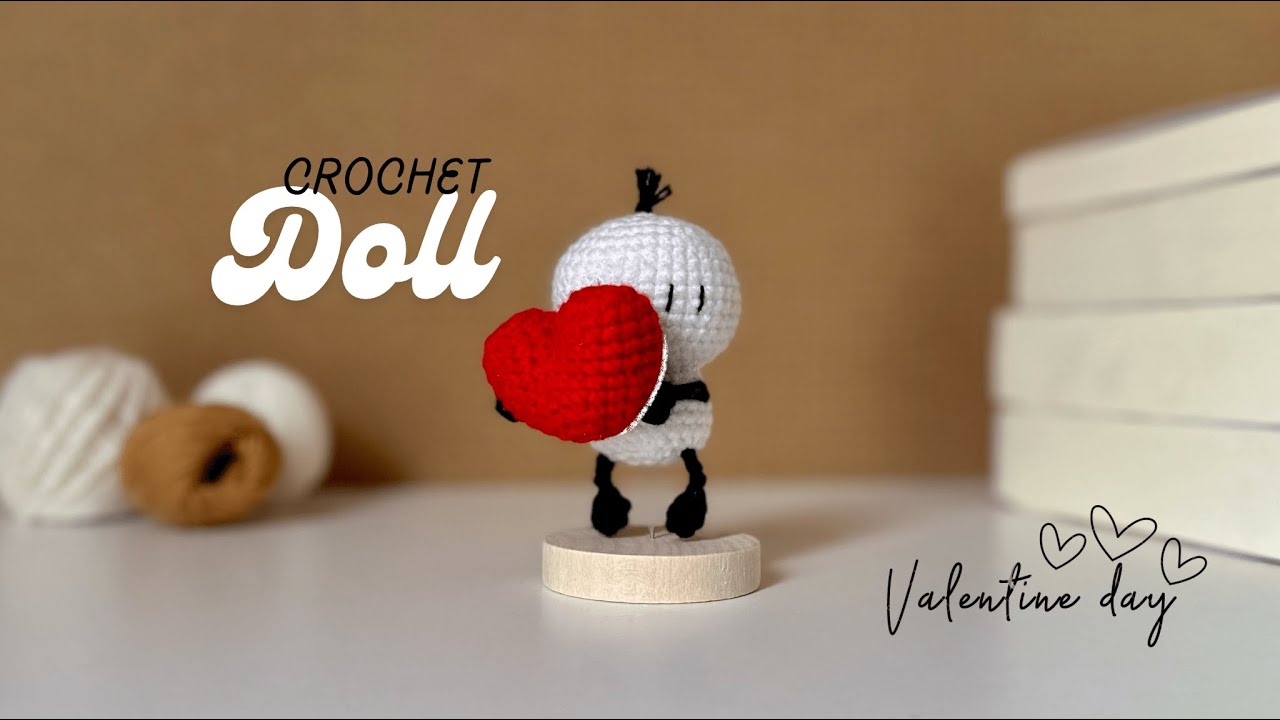 Crochet Doll for Valentine's Day ❤️ | Bigli and Migli - Amigurumi | Hướng dẫn móc búp bê ôm trái tim