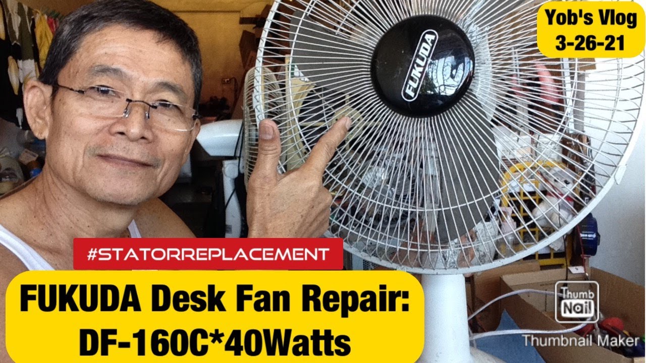 Usapang Senior: FUKUDA Desk Fan (DF-160C) Repair | Burned-Out Stator Motor | Silent Tutorial | DIY