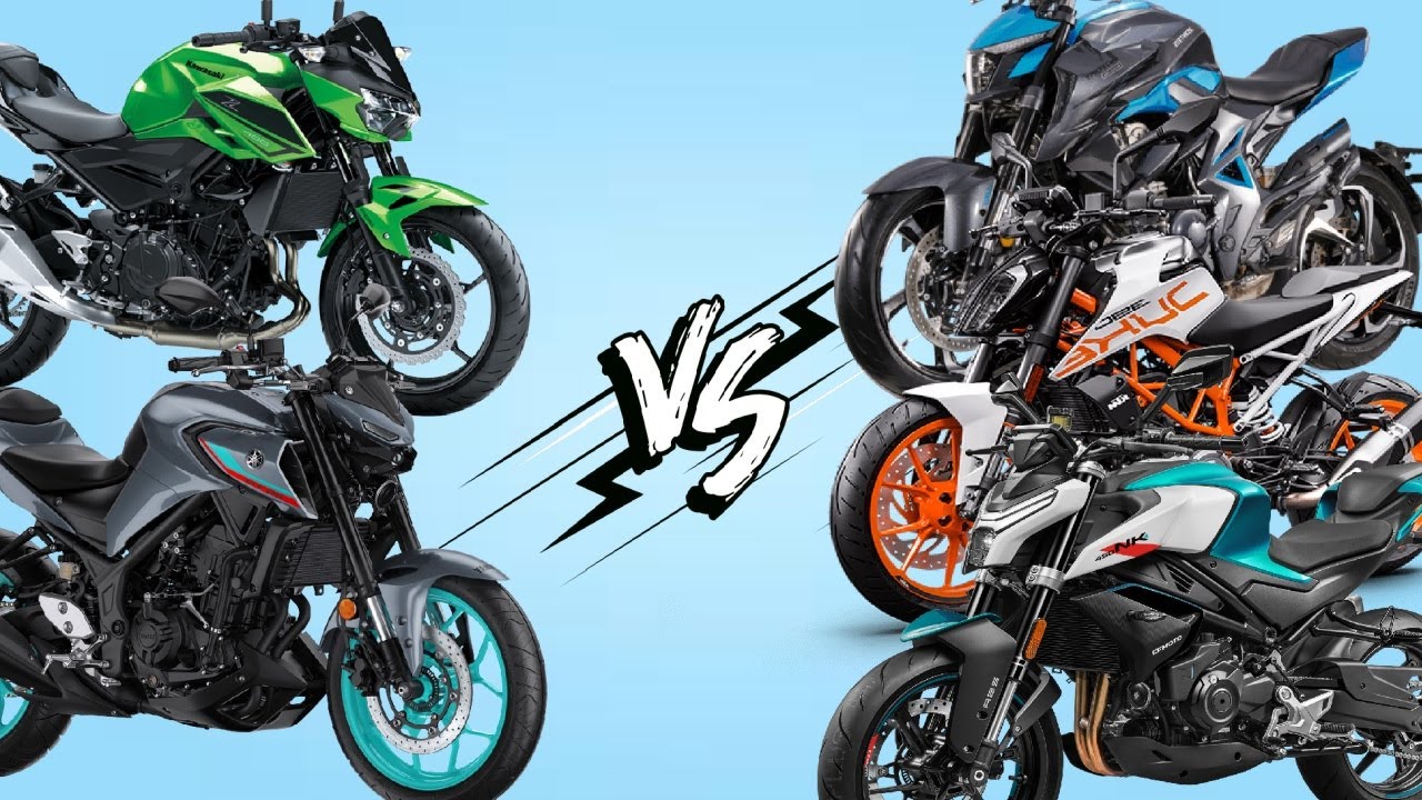 CF MOTO 450 NK VS Z400 VS KTM 390 DUKE VS ZONTES 350R1 VS MT 03 COMPARATIVA DE FICHAS TECNICAS