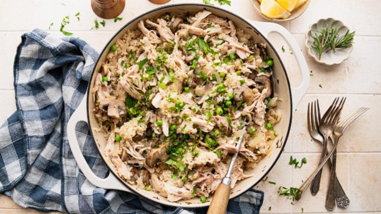 One Pot Chicken and Rice with Garlic and Herbs