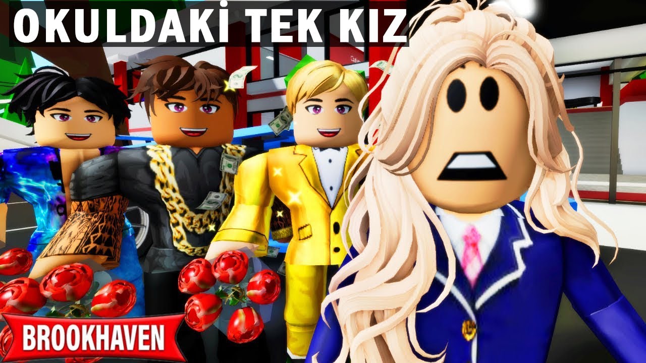 BROOKHAVENDA OKULDAKİ TEK KIZ OLMAK! 😲Roblox Brookhaven Rp