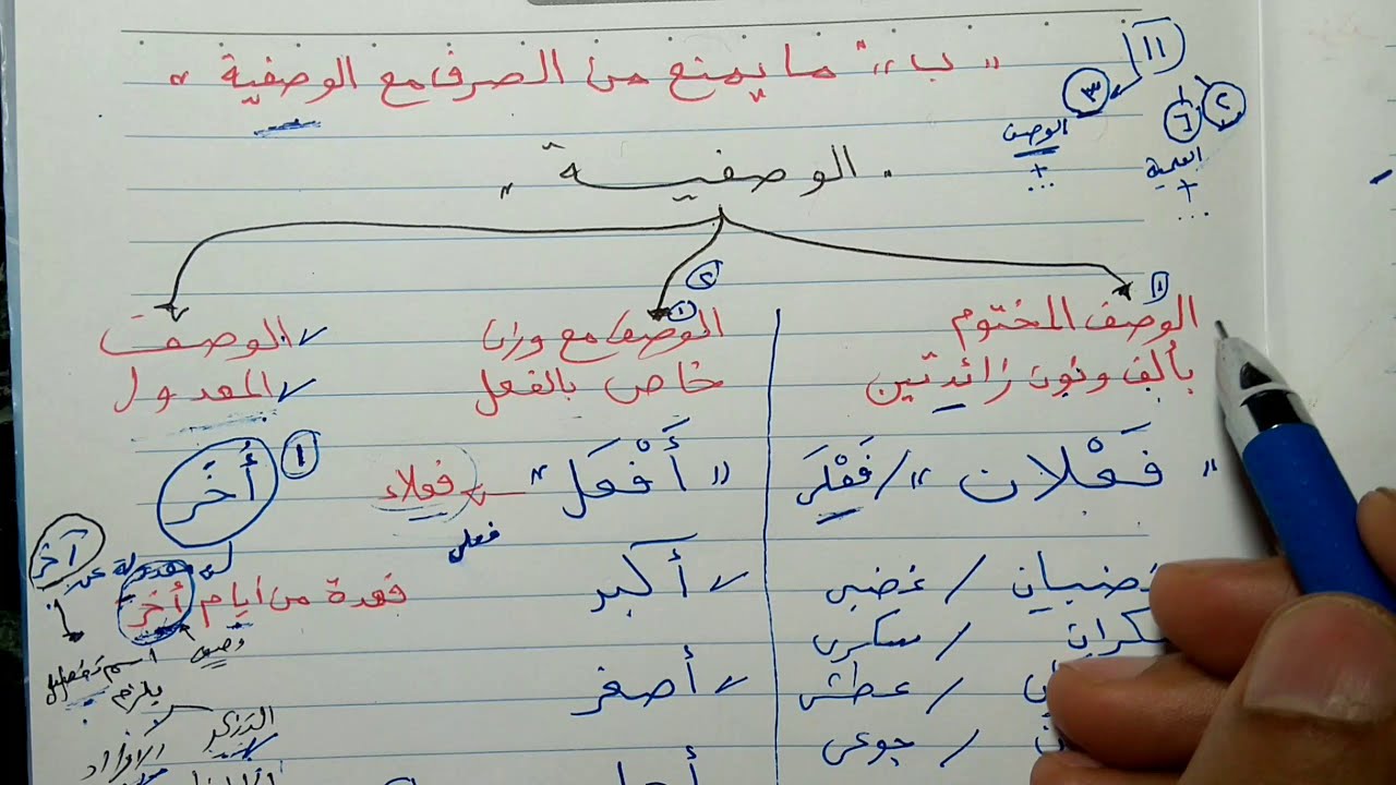 4 / ما يمنع من الصرف بسبب الوصفية ، نحو الصف الأول الإعدادي الأزهري ترم ثاني ، أ / إسلام الجنايني .