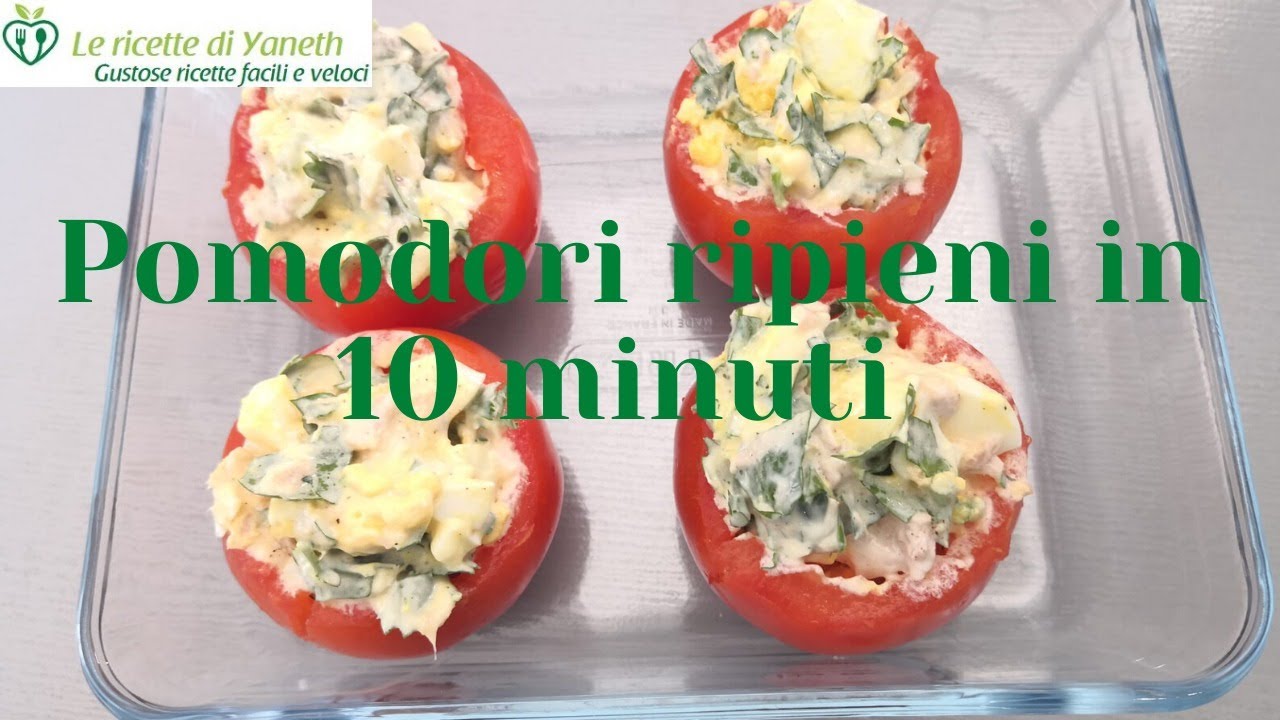 Pomodori ripieni freschi in 10 minuti
