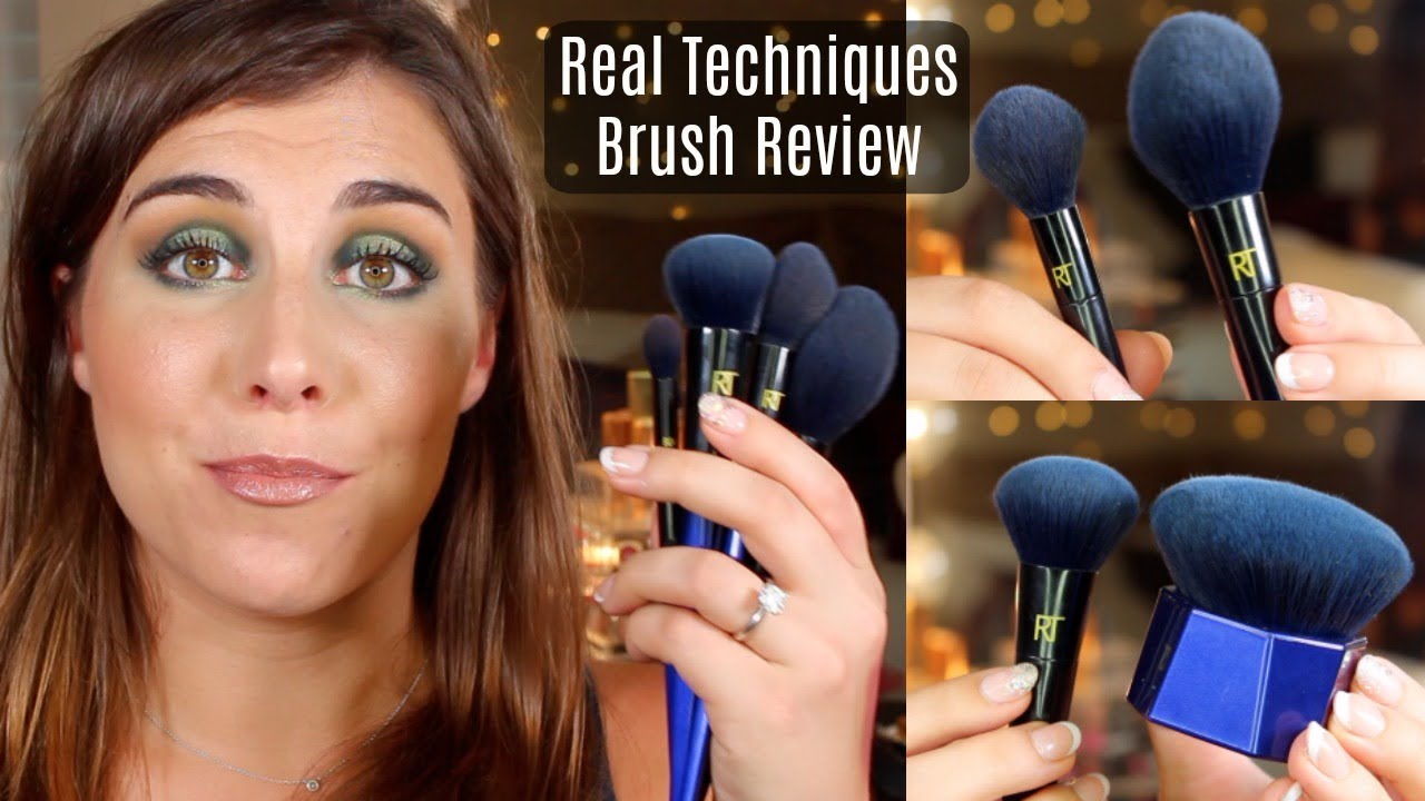 Real Techniques PowderBleu Brush Collection Review | Bailey B.