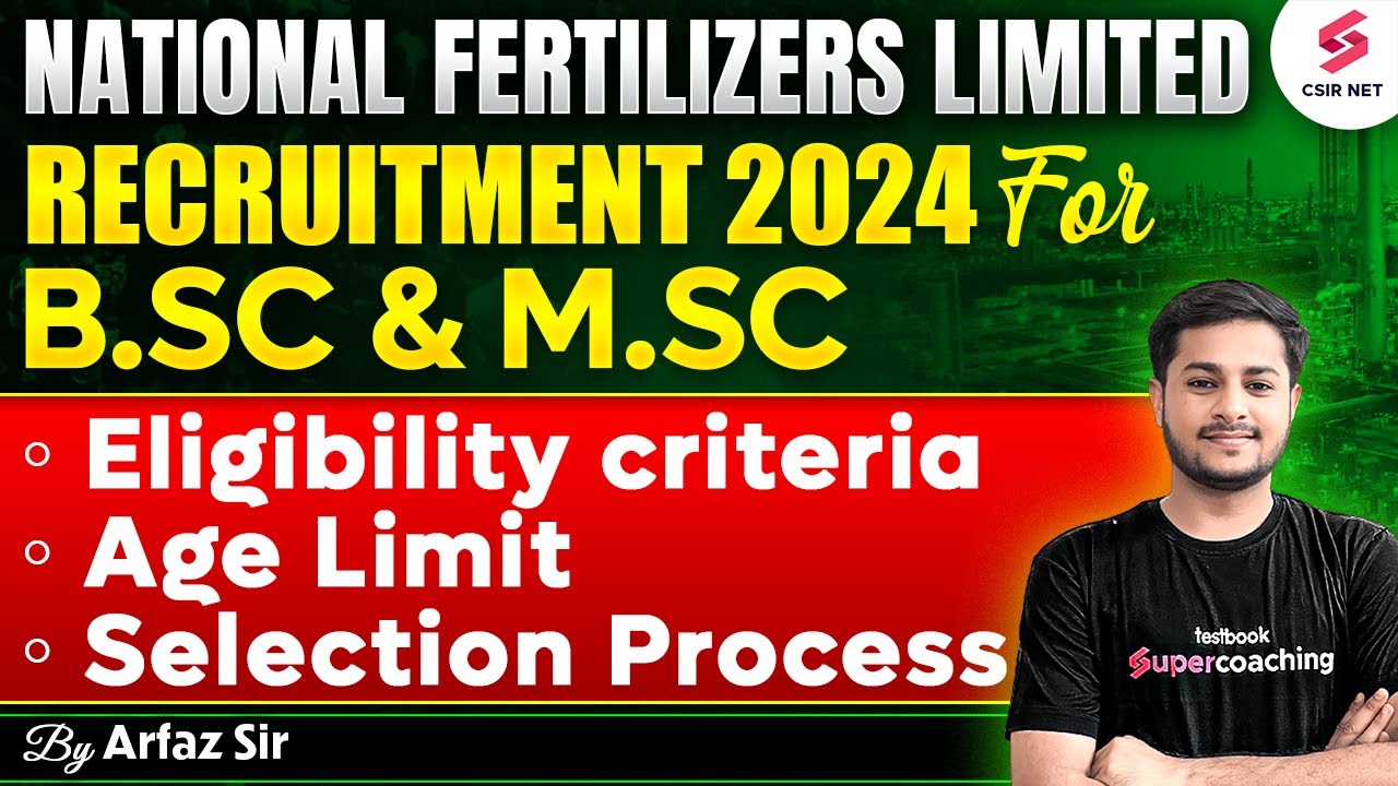 NFL Recruitment 2024 | National Fertilizers Limited Recruitment 2024 | BSc/MSc Chemistry | NFL 2024