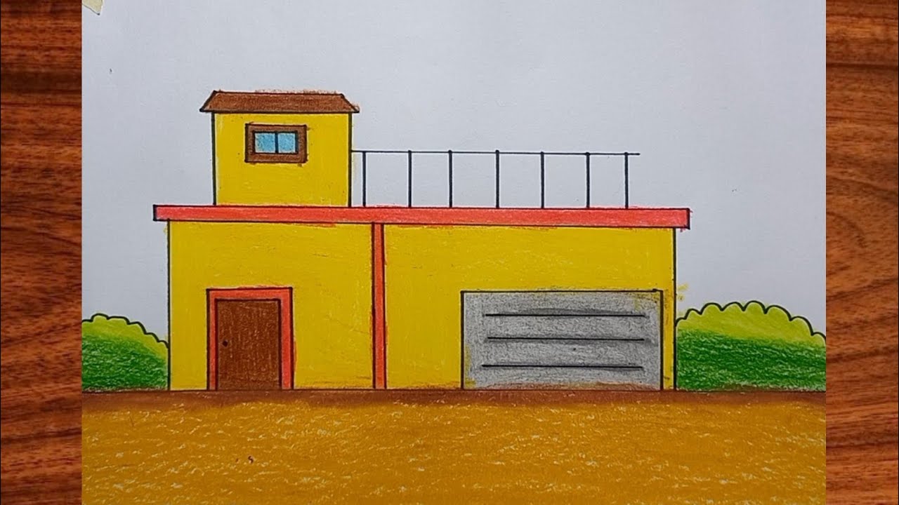 How to draw a simple house easily || Drawing a Simple House Easy. 