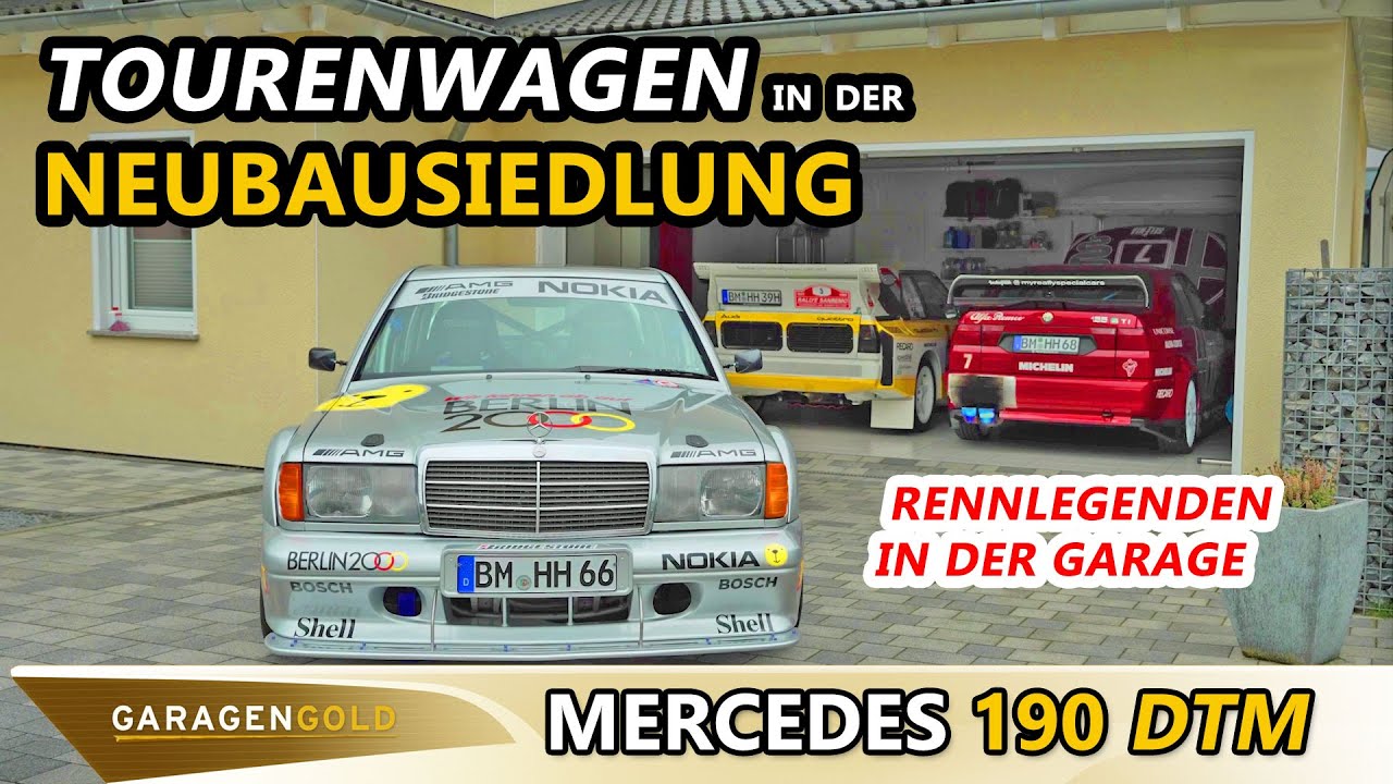 Mercedes-Benz 190 DTM - Tourenwagen in der Neubausiedlung & Rennlegenden in der Garage | Garagengold
