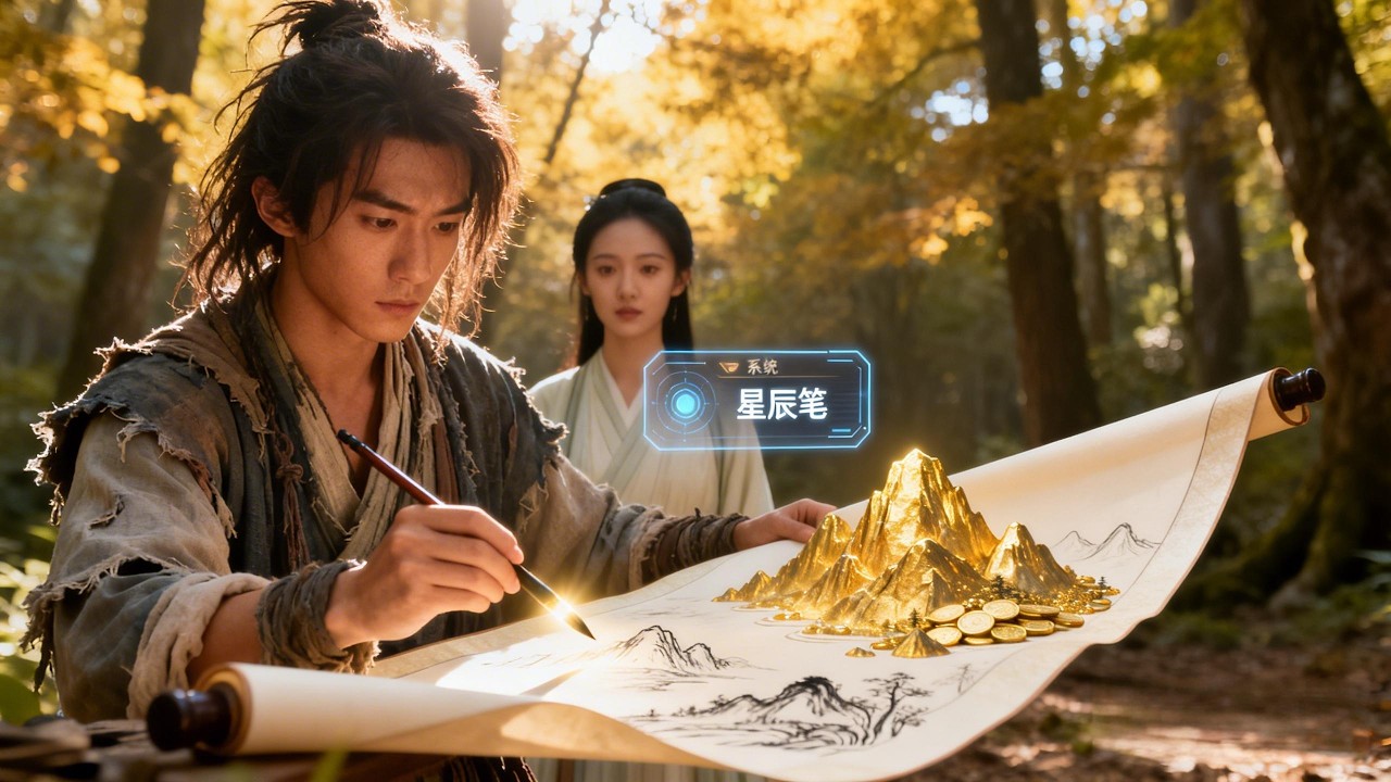 穿成飢荒年孤兒，差點被難民下鍋。幸好祖傳星辰筆覺醒，畫電棍防身、連皇帝都求我畫鹽提純術。#短劇 #短劇推薦 #drama #系统