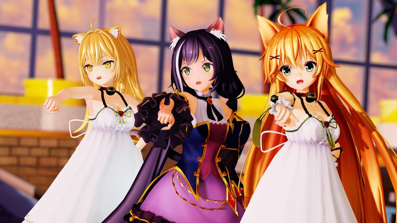 【MMD】3人で『39/サンキュー/Thank you』「キャルちゃん＆エノコログサちゃん＆るるどらいおんちゃん」【4K 60fps h265】