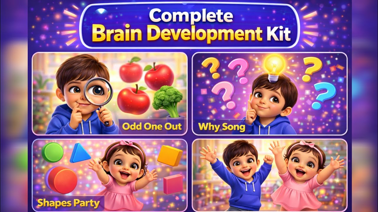 3D Animated दिमाग तेज़ करने वाला मज़ेदार गेम! 🤔 Shapes और "क्यों" के जवाब | Akku Yashi Hindi Rhymes