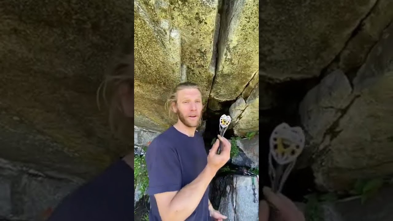 HOW to place rock climbing protection -cams 👀 #climbing #shorts