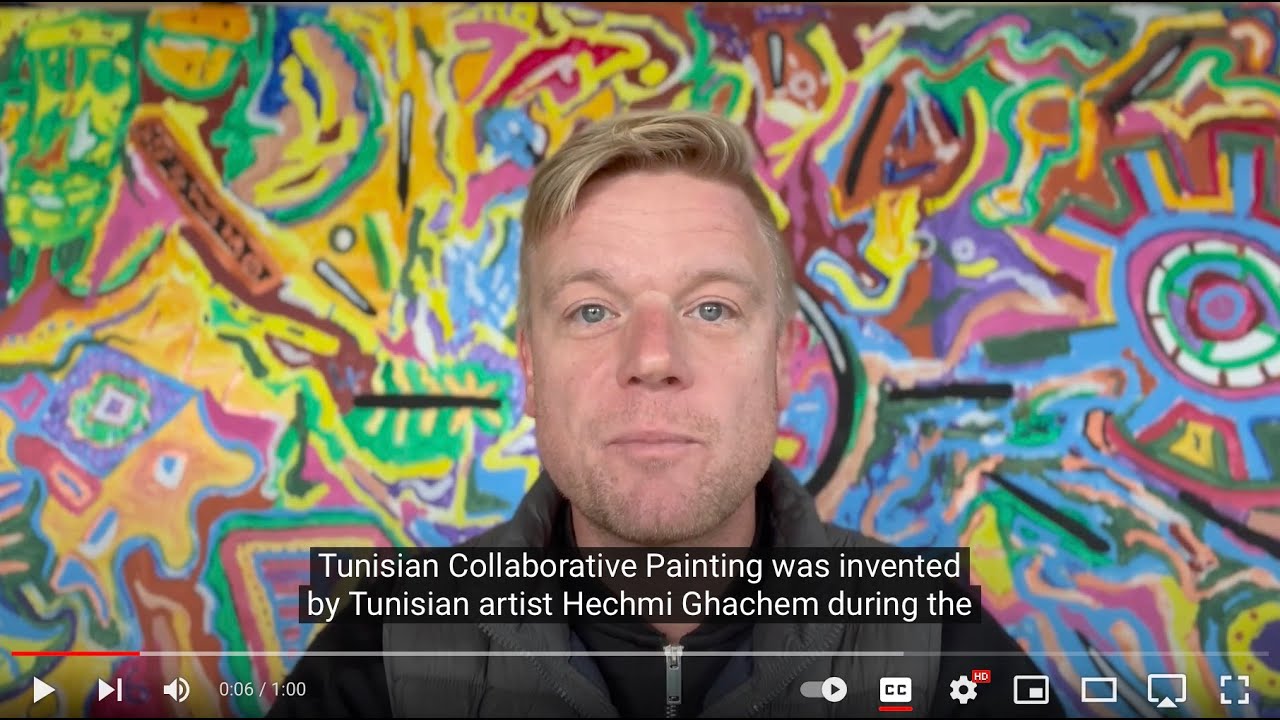 Tunisian Collaborative Painting in the UK