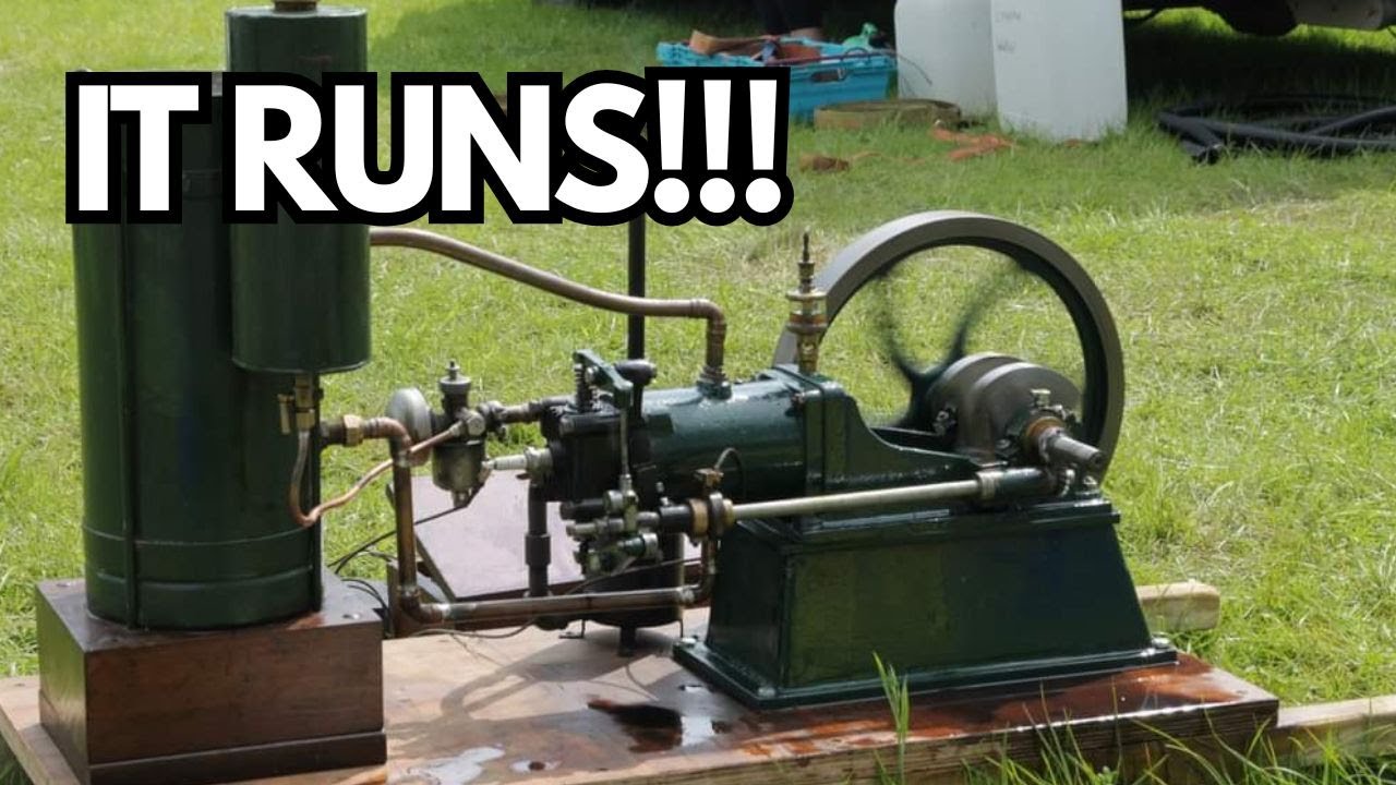 IT RUNS!!! - Westbury Wyvern model open crank engine