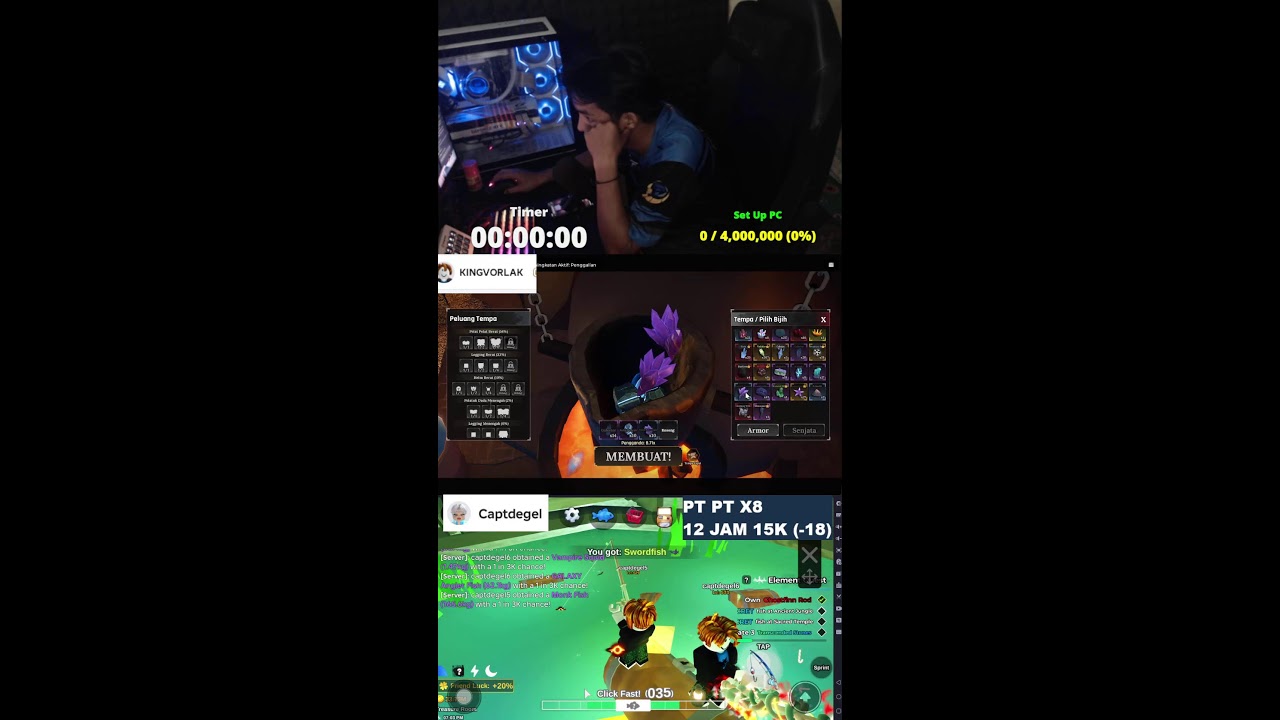 [ LIVE ] Memancing dan Menambang  #roblox #roblox