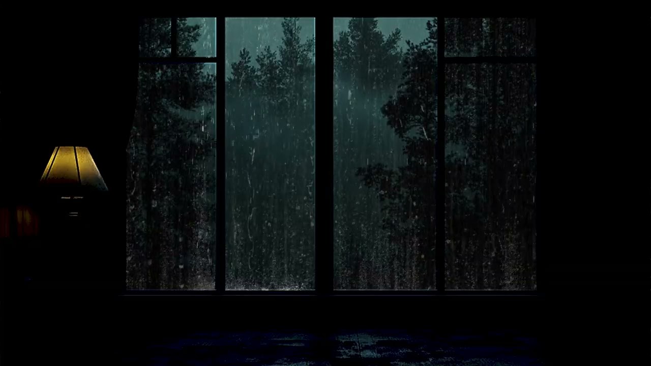 Soothing Thunder Soundscape for Relaxing Sleep | Light Rain Passing Green Forest Canopy