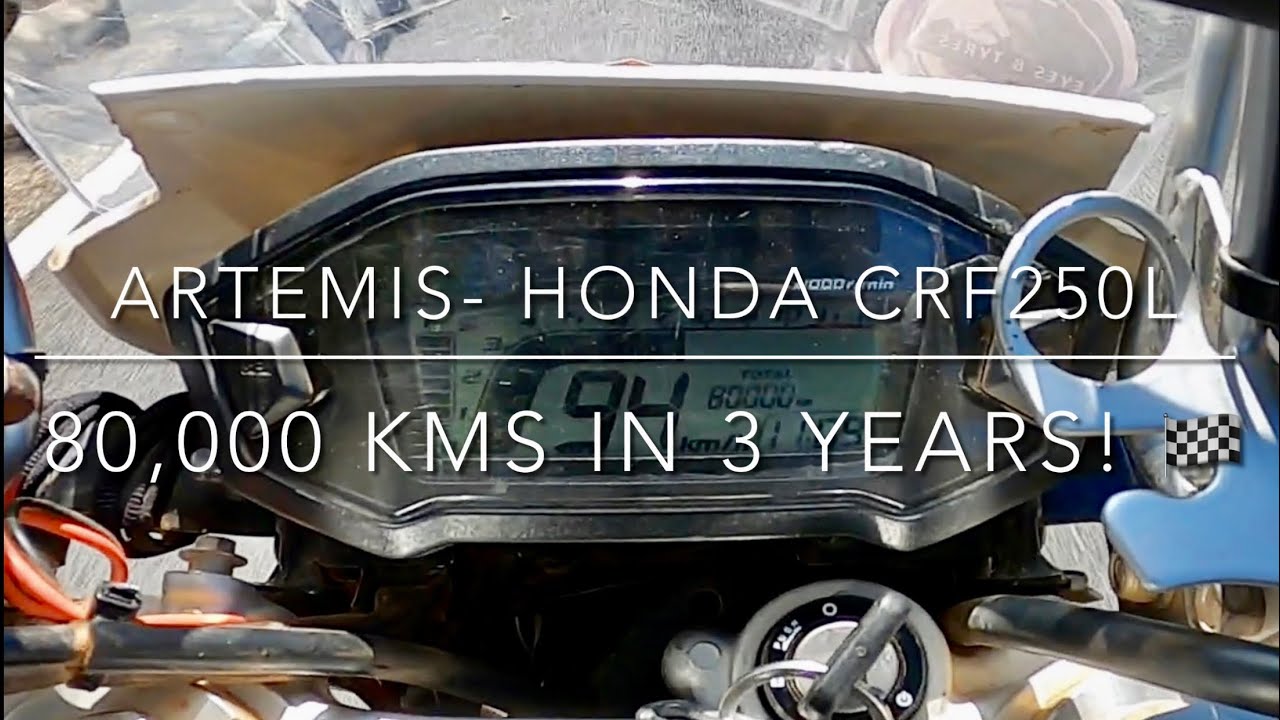 Artemis Honda CRF250L- 80,000km milestone! Yeeeee haaaa!