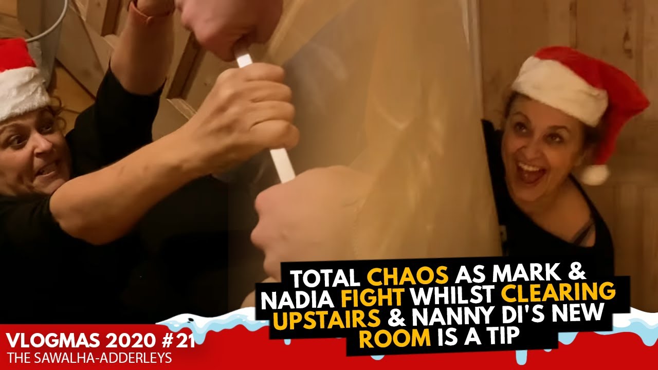 VLOGMAS 21 ПОЛНЫЙ ХАОС: Марк и Надя дерутся, пока убирают наверху, а НОВАЯ КОМНАТА няни Ди — это ...