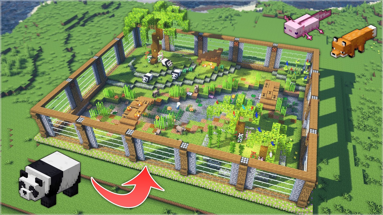 ⛏️ Minecraft :: Как построить вольер для животных 🦊