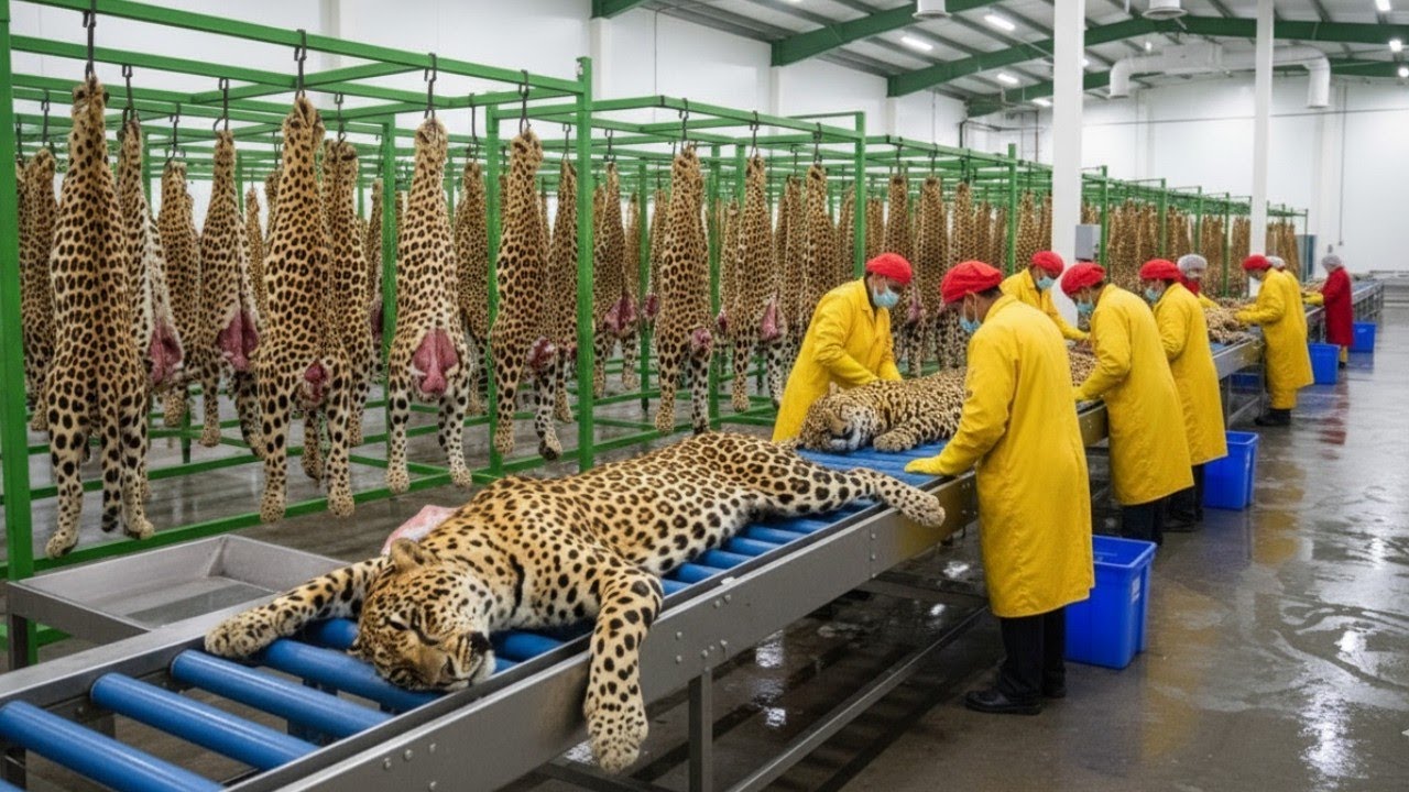 Inside the World’s Most Expensive Leather Factory 🐆 | Leopard Leather Full Process