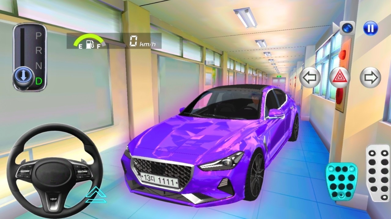New Purple Car Driving in Narrow Hallway   3D Driving Class 2026   Best Android Games