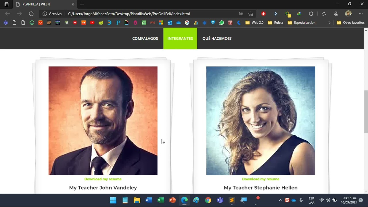 Tutorial 8&deg; PLANTILLA HTML