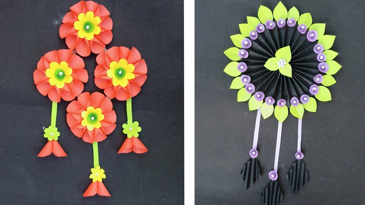 2 easy paper Wall hanging decoration ideas ✨/