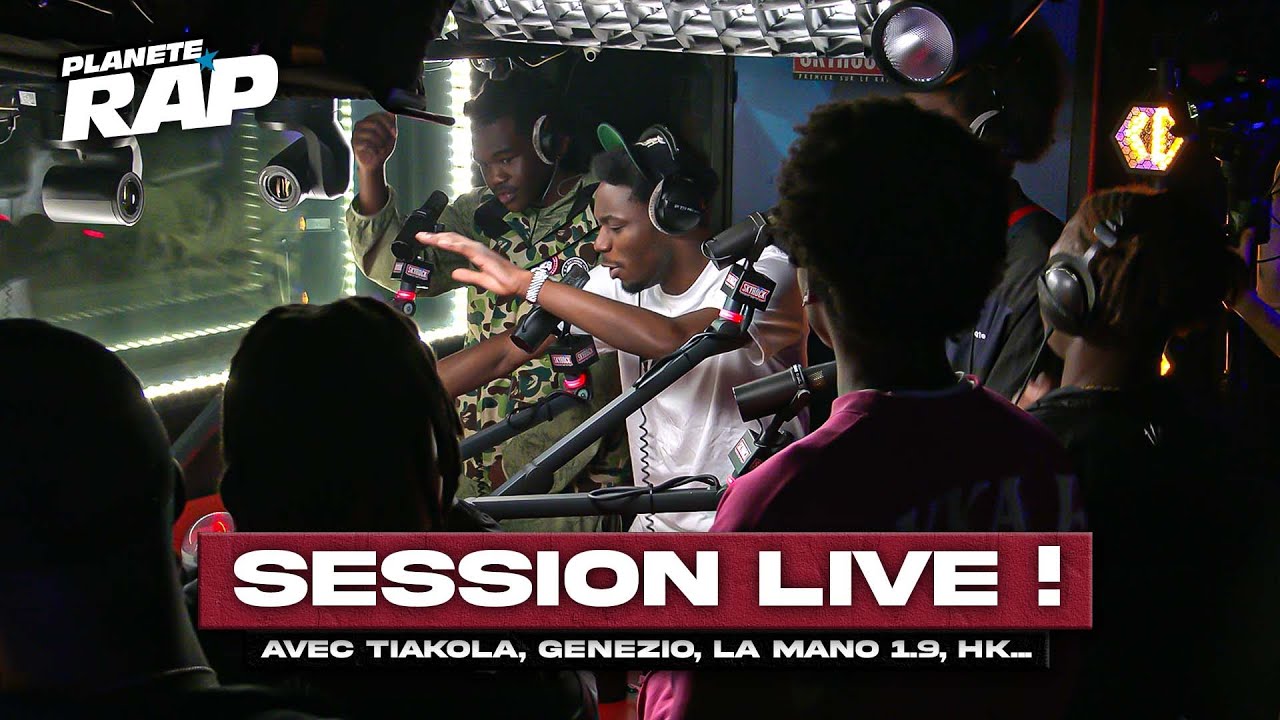 SESSION LIVE avec Tiakola, Genezio, La Mano 19, Jolagreen23, HK & Prototype ! #PlanèteRap