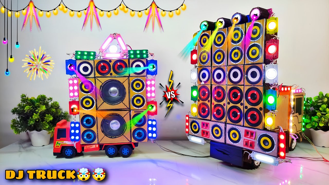 Ultimate DIY Mini DJ Truck | Step-by-Step Cardboard DJ Setup with Sharpy Lights (Eicher Mini Box)