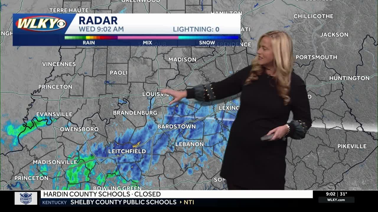 Wintry mix transitions to light rain Wednesday
