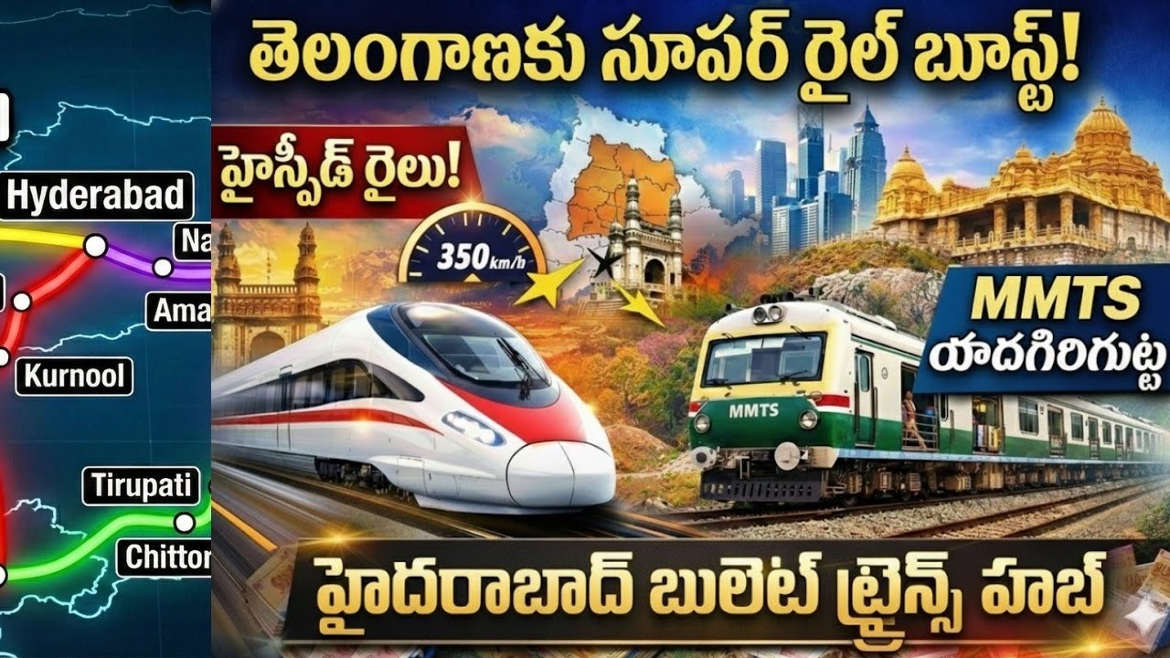 Telangana Railway Budget 2026 | India&rsquo;s Next Bullet Train Hub Is Hyderabad! 🚄