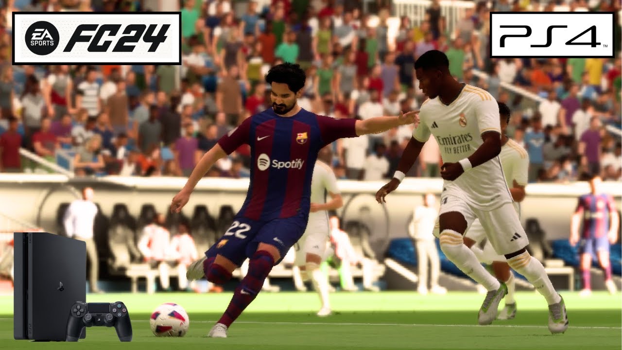 Real Madrid vs Barcelona - EA FC 24 PS4 Gameplay (1080p 60fps)