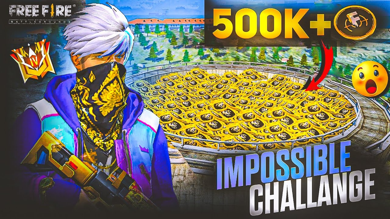 500K + Ff Token In One Match Only FF Coin 😱 Impossible Challenge 🔥 - Garena Free Fire