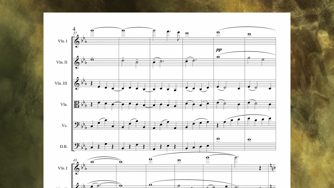 Original Composition: Largo for Strings  | SHEET MUSIC by Peter Kant