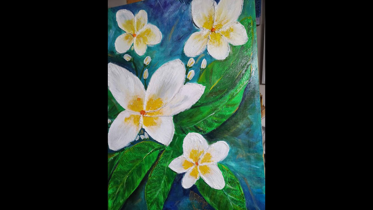 Textured Frangipani ~ Made & Designed By Alanah The Artistic Butterfly