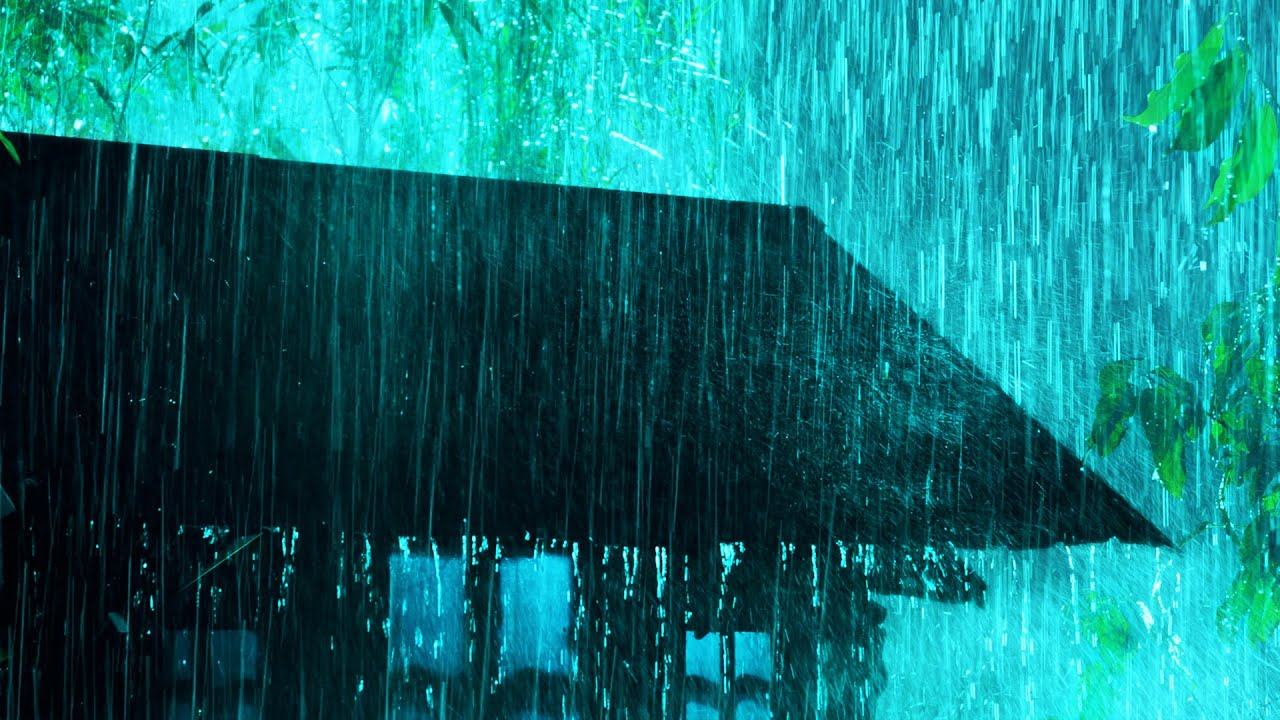 Звуки Сильного Дождя И Грозы Под Жестяной Крышей ⛈️ Расслабляющее Asmr Для Глубокого Сна И Снятия Тр